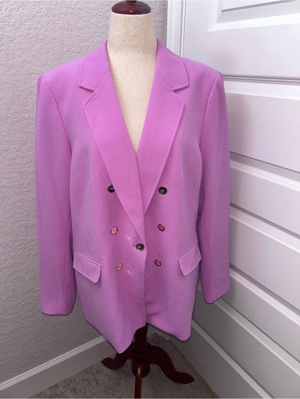 Bar III Double Breasted Button Front Long Sleeve Blazer Jacket